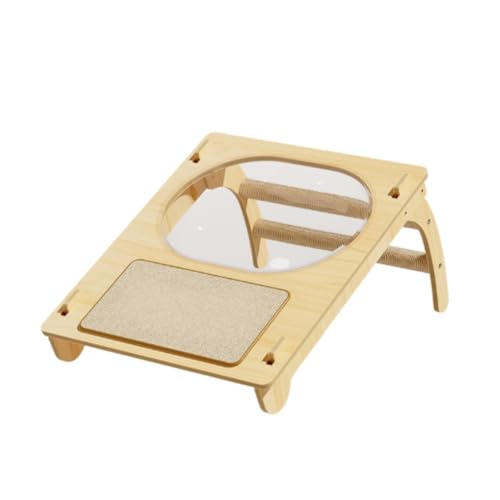 Vlfn 【猫用家具】多重機能一体型キャットツリー スペースカプセル+タイヤハンモック+耐摩耗タケマット 猫自慢解消グッズ