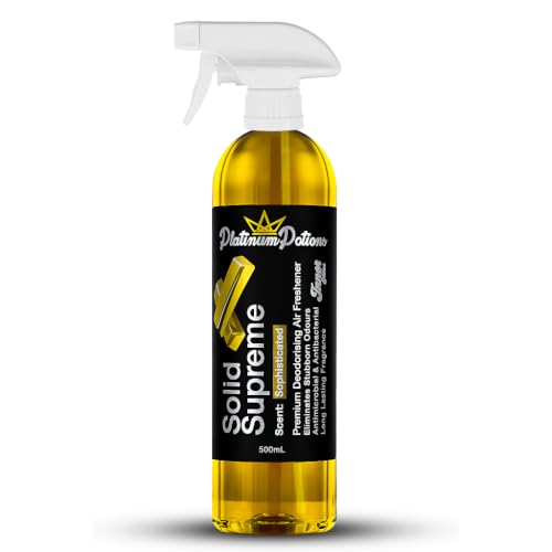 Image of Water-Based Car Air Freshener Spray | Luxury Automotive Deodorizer | Mold-Resistant Formula | Eliminates Odors and Refreshes Vehicle Interior | 17 fl oz | Solid Supreme