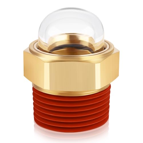 Domed Oil Sight Glass, 3/4'' NPT Hex Head Oil Sight