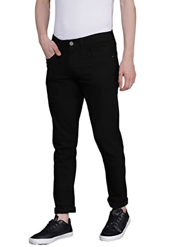 Image of Lawson Mens Clasic Plain Skinny Fit Black Jeans