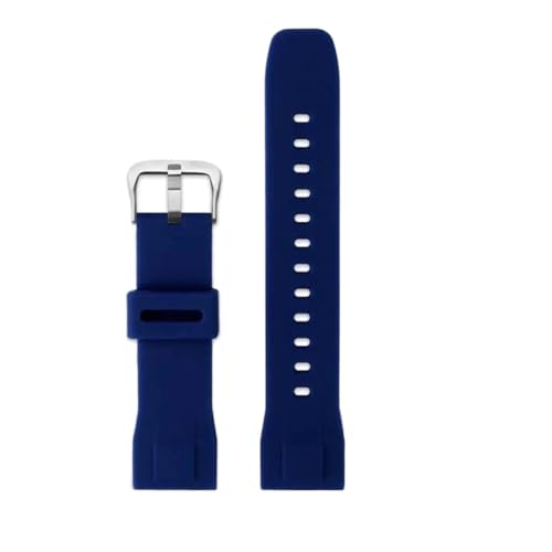 Bracelet montre caoutchouc 24mm compatible Casio PROTREK PRW-6611 silicone à interface plate