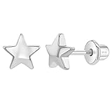 HIPOALERGÉNICO: ¡Luz de Estrella, Estrella brillante! Estos Pendientes de Estrella con Cierre de Rosca están hechos en Plata Fina 925 Genuina, un metal precioso naturalmente hipoalergénico adecuado para las sensibles orejas de tus princesas. Utilizamos solo los materiales más seguros y aplicamos estrictas pruebas de pureza y seguridad. Nuestros productos cumplen con ASTM F2923 (Especificación estándar para la seguridad de productos de consumo para joyería infantil)