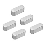 PATIKIL 5 Stück Federkeile Sortiment, 20x8x7 mm Passfedern-Sortiment, Riemenscheibe Parallelantriebswellenschlüssel, Round Ended Passfeder für Mechanische, Industrie