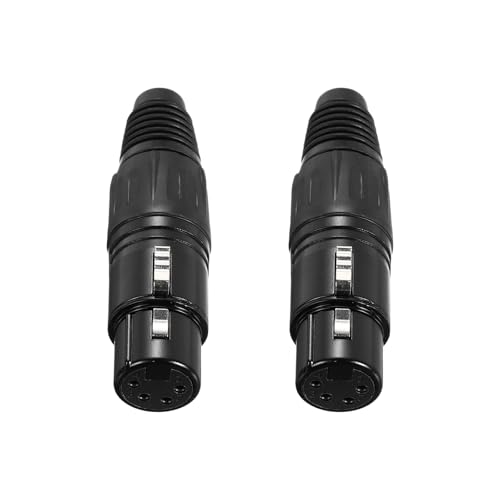 Connecteurs XLR femelles 4 broches MECCANIXITY pour câble audio et matériel de mixage noir