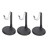 YARNOW 3stücke Puppenständer Stabiler Doll Support Mit Breiter Basis Für Kids Doll Games Und Puppenschau Schwarz