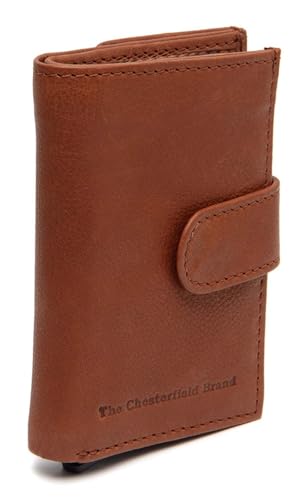 The Chesterfield Brand Torola etui cartes mince en cuir veritable marron cognac