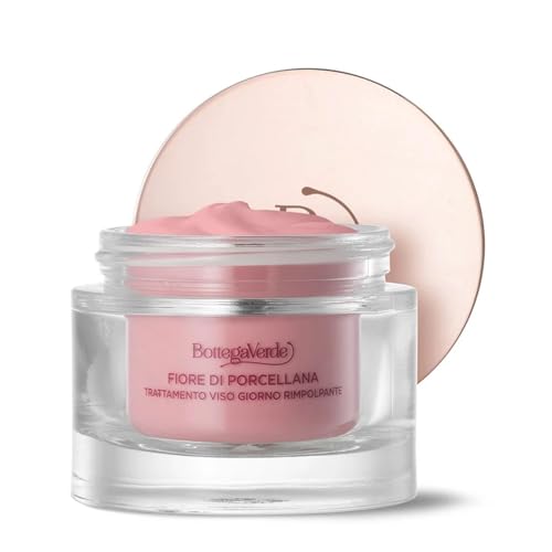 Bottega Verde - Fiore di Porcellana, Crema Viso Antirughe e Antietà, 50 ml, Trattamento Perfezionatore Correttivo Globale, Azione Rimpolpante, Pelli Normali o Secche