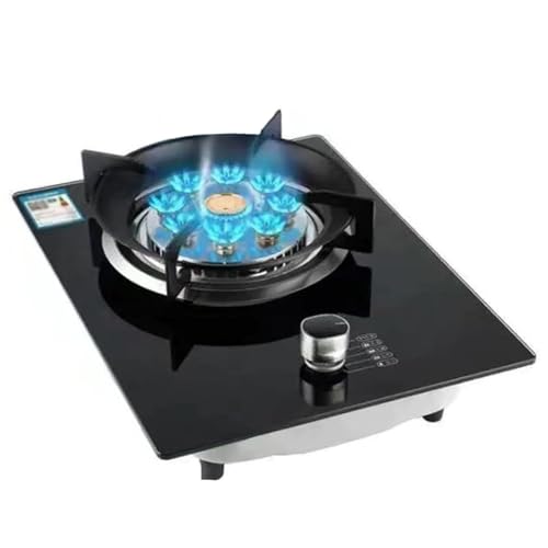 Cocina de gas propano – 5,2 kW, estufa de gas de vidrio templado de 9 cavidades para camping y uso de escritorio