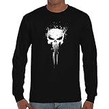 Fan Art Camiseta Manga Larga de Hombre Punisher Castigador Comic 003 XL