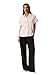 Calvin Klein Women's Satin Short Sleeve Top Antique White