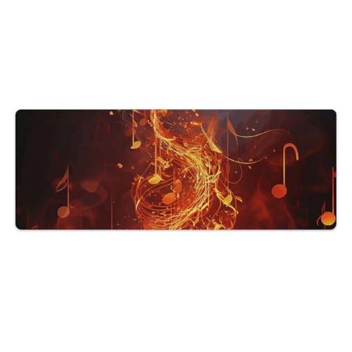 Tapis de souris de grande taille imperméable flamme rouge