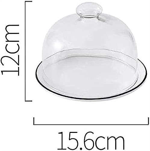 Couverture de conservation en verre et plat céramique pour table basse