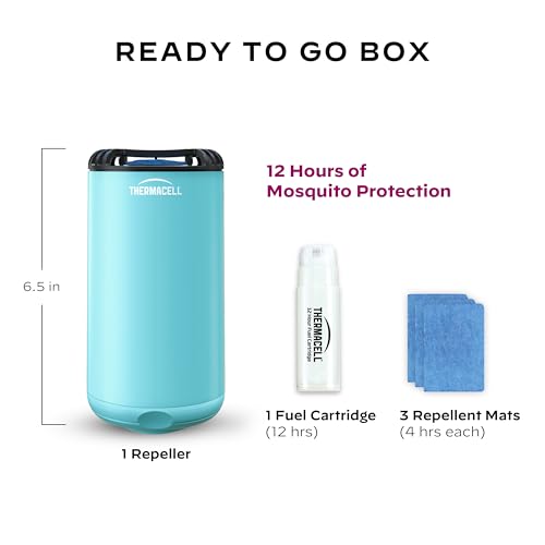 Thermacell Mosquito Repeller Patio Shield; Includes 12-Hour Refill; 15 Foot Zone of Protection; Highly Effective Mosquito Repellent for Patio; Bug Spray Alternative; Scent Free