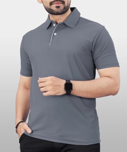 Image of RIKSAW T-Shirt for Men's | Regular Fit Polo Casual Stylish | Half Sleeve T Shirt