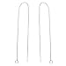 Beadaholique Ear Threads with Loop, 5-Inch, Sterling Silver