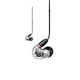 Shure AONIC 5 Wired Sound Isolating Earbuds, High Definition Sound + Natural Bass, Three Drivers, Secure in-Ear Fit, Detachable Cable, Durable Quality, Compatible with Apple & Android Devices - Clear