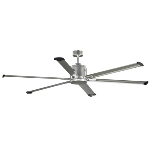 Image of Progress Lighting P250017-152 Dual Mount Ceiling Fan, Indoor /Outdoor Nickel with Wall Control, 72-Inch