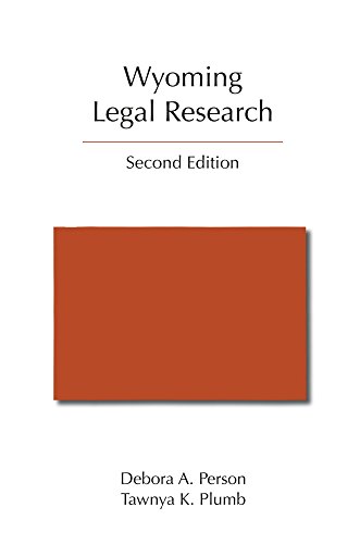 Wyoming Legal Research (Legal Research Series)