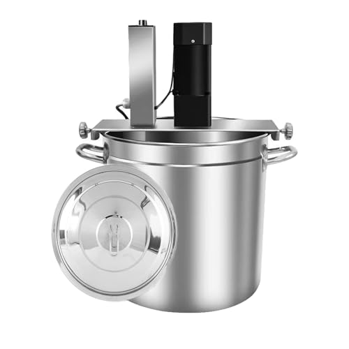 SULQING Licuadora Automática para Mermelada De Mezcla︱Agitador De Salsa De 4 Cuchillas︱Máquina Agitadora De Ollas Comercial︱Velocidad Ajustable︱para Mermelada,Salsa,Relleno,Bebida