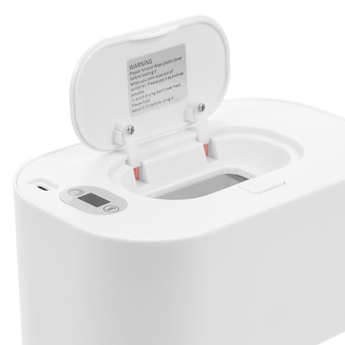 Toyvian Baby Wipe Warmer Portable USB Heater with Adjustable 104-140 F Temperature Display for Comfortable Diaper Changes at Home and Outdoors