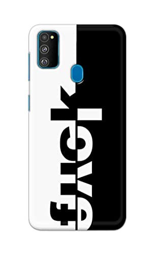 Image of PRINTFIDAA One Words Fukc Love Creative Art Innovative Wonderfull Printed Designer Hard Case for Samsung Galaxy M30s / Samsung M21, SM-M307FN / DS, SM-M307F / DS Back Cover -(e) RPM1003