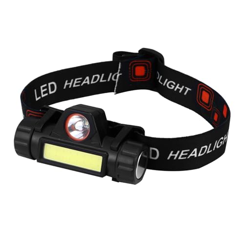 Linterna frontal de aleación de aluminio para camping y rutas nocturnas de montaña
