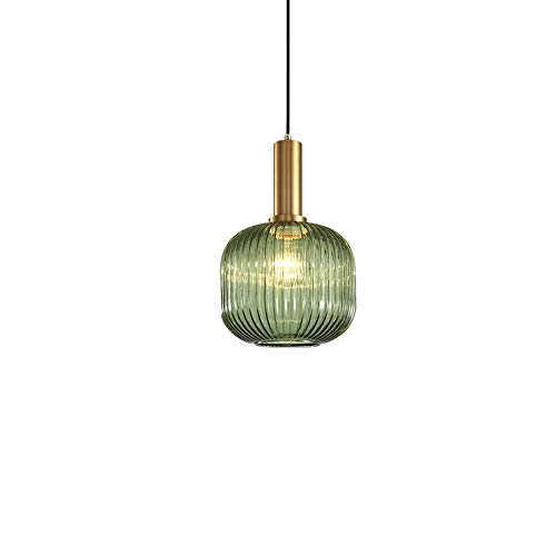 Suspension de couches de lampe verte E27 et plafonnier moderne noir de restaurant