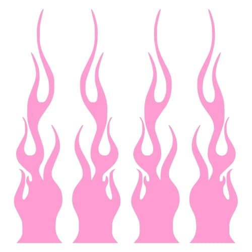 Autocollants de voiture flamme moto pare-chocs décalcomanies scratch décoration softpink