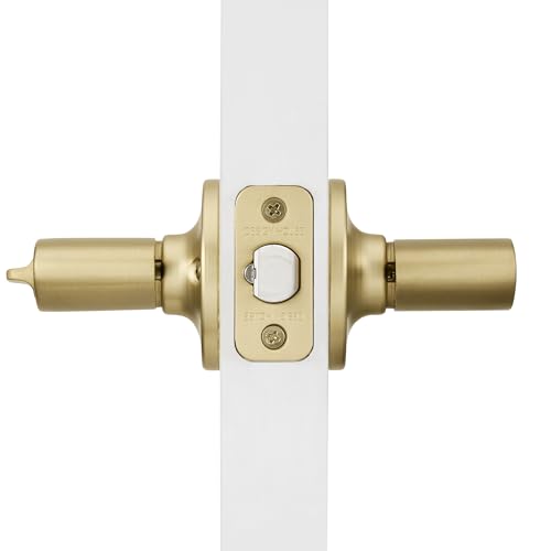 Image of Design House Springdale Keyed Entry Door Lever, Satin Brass