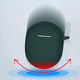 QJONSIU Etui Kompatybilny z Google Pixel Buds 2a, Shockproof Miękkie Silikonowe Ochronne Etui Case z Karabinkiem-Zielony