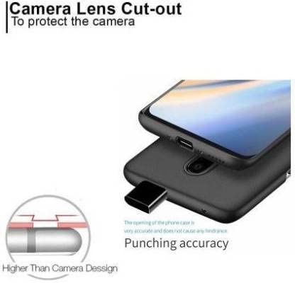 Image of Mobile Back Cover Case for Oneplus 7 Pro | One Plus 7 Pro | 1+7 Pro (Silicone Case|CameraProtection|Black SC1510)