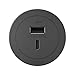Round Power Strip by Wiremold, Power Strip with USB, Under Desk Power Strip, Mountable Power Strip, Furniture Power Outlet, Type A/C USB, Black, 6 Feet