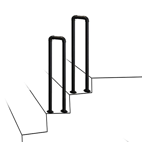 Ferro battuto esterno il per passaggi finitura opaca Kit di installazione semplice binario scale per anziani e disabili Ideale per Villa Hotel Giardino 85cm