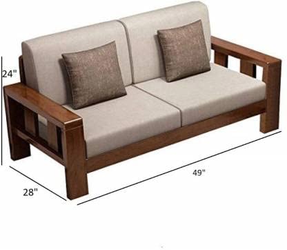 Image of Solid Sheesham Wood Sofa Set 5 Seater for Living Room | Wooden 5-Person Sofa Set for Home Office | 3+1+1 Sofa Sets for Living Room | Five Seater Sofa with Storage | Natural Finish