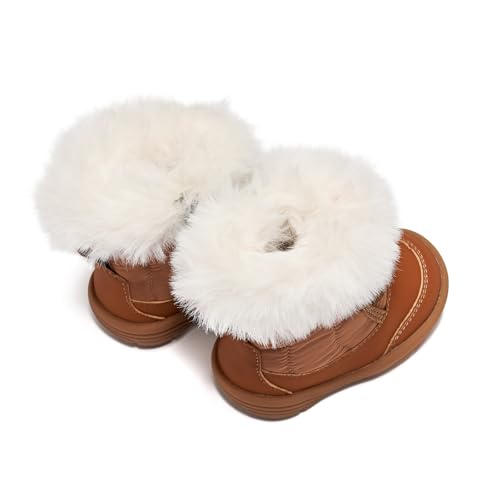 BMCiTYBM Toddler Snow Boots Baby Boys Girls Winter Warm Boots Infant High Top Shoes Faux Fur Bootie for Cold Weather Outdoor4