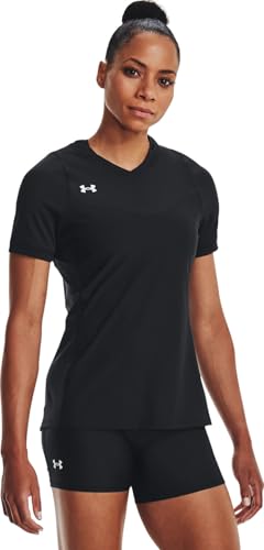 Under Armour Womens Powerhouse 2.0 Volleyball Jersey - with HeatGear Fabric and Mesh Panels LG Black-White