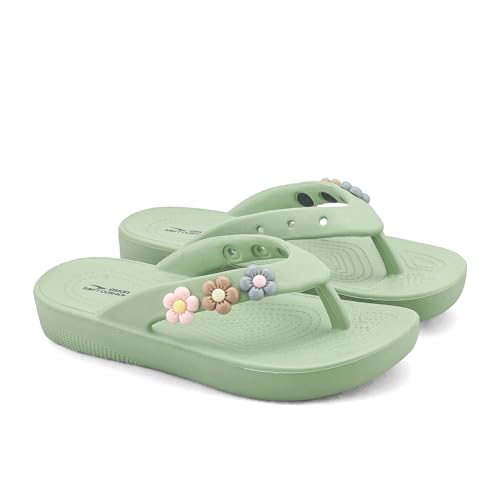 Image of ASIAN Indigo-35 Flip Flops for Women | Doctor Soft Cushion Sole, Lightweight Comfort, Cute Floral Design, Anti-Slip Grip, Ideal for Daily Uses & Travel