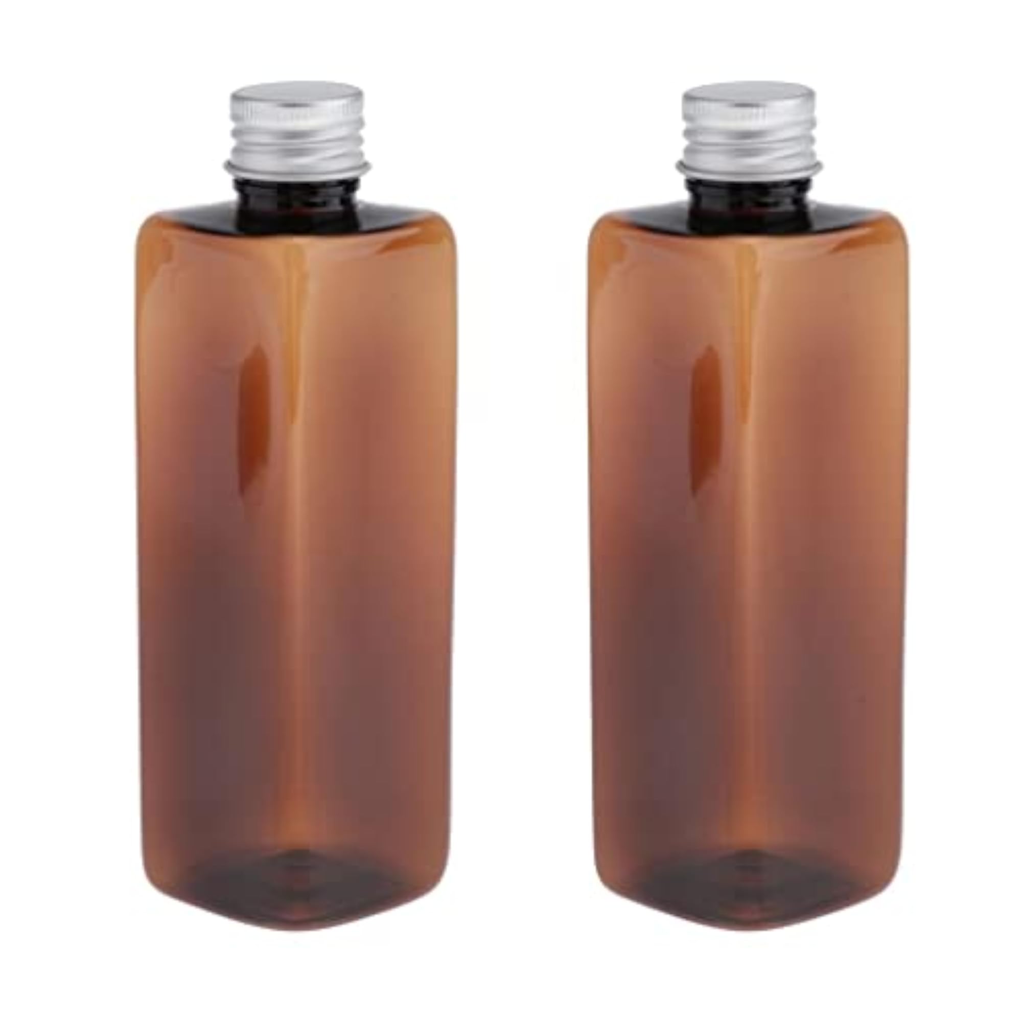 250ml Empty PP Shampoo Bottle Liquid Soap Lotion Container 2pcs Brown