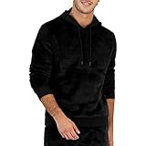 INC Mens Velour Regular Fit Hoodie Black L