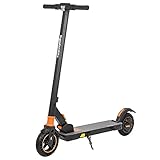 🛴[Sistema de absorción de impactos dual]: La combinación de amortiguadores de muelle y amortiguadores de muelle tipo suelo, perfectamente combinados con neumáticos de panal, hace que la conducción del scooter eléctrico sea más cómoda.