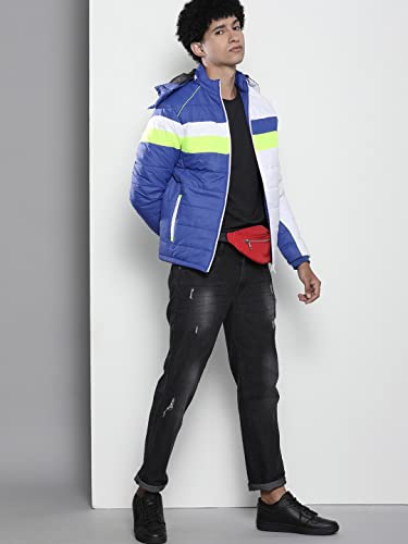 Image of The Indian Garage Co Men Slim Fit Solid Puffer Jackets