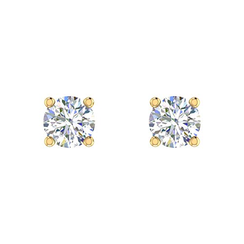 0.12 to 0.40 Carat 4-Prong Set Diamond Stud Earrings in 14K Gold3