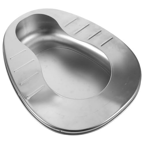 CONGARTENO Padella in Acciaio Inossidabile per Adulti Utilizzo Facile in Casa in Viaggio o Ospedale per Uomini e Donne Anziani Spazio Ampio Facile da Pulire