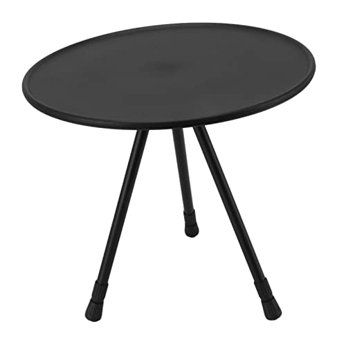 EVTSCAN Mesa de acampamento redonda dobrável, mesa de jardim compacta de liga de alumínio com ajuste