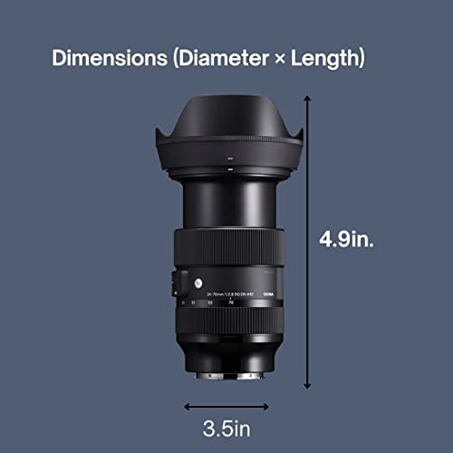 Sigma 24-70Mm F/2.8 Dg Dn Art Zoom Full Frame Compatible With Sony E-Mount Lens With Lacie Rugged Mini 1Tb Hard Drive And 64Gb Sd Card Bundle (3 Items) #TOP3