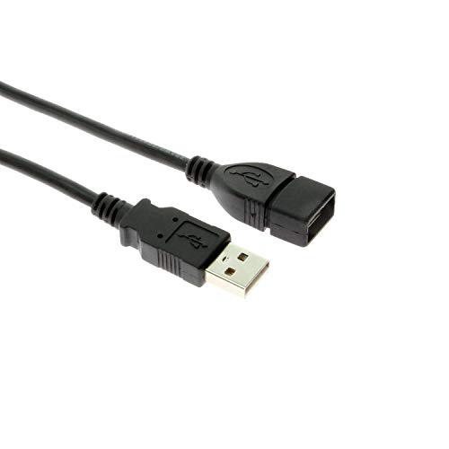 CABLEMAX USB 2.0 Hi-Speed A to A Extension Cable 3ft. Black 28/24 AWG
