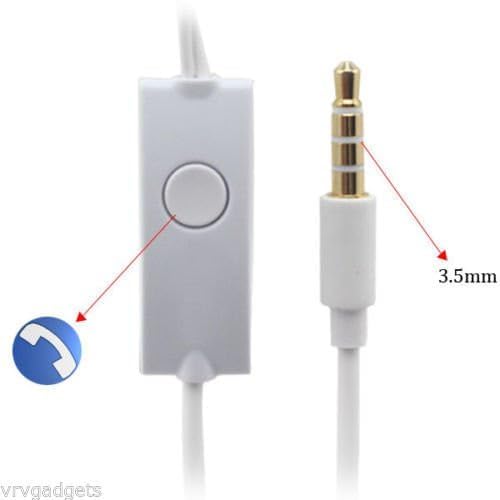 Image of Original Samsung Wired Earbuds 3.5MM Earphones with Built in Bass Stereo and Mic Compatible with A /M /F /S Series 3.5MM Jack Mobile Models White