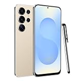 MTGud 4G Smartphone Desbloqueado, Android 12.0 Teléfonos móviles con Pantalla HD + 6.6'', 4GB + 32GB ROM / 256GB SD, 4G Dual SIM Dual Cámara, ID Cara + WiFi+GPS+OTG (S25Ultra-Gold)