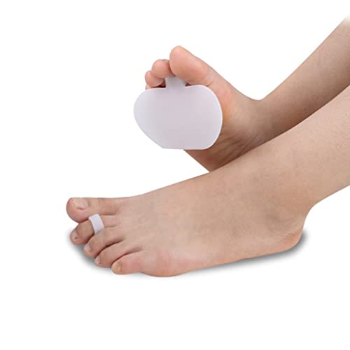 JQQJZLC Almohadilla de silicona antideslizante para el antepié, separador de dedos, tacones altos, mitad delantera, mínimamente invasiva, hallux valgus alisador – Alivio del dolor de pies