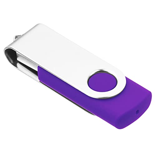 Image of 1GB USB Flash Drive 1PCS, EASTBULL USB 2.0 Thumb Drive Swivel USB Stick Memory Stick Metal Thumb Drives (Purple)